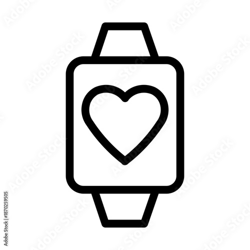 smartwatch line icon
