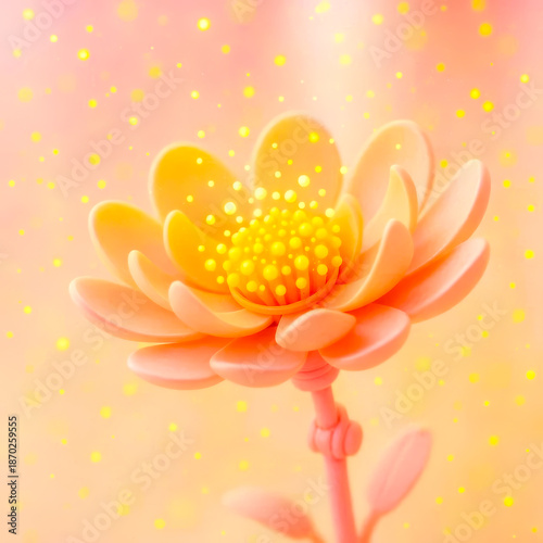 Soft pink glowing lotus flower macro