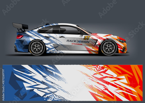 Car wrap livery design vector editable file.