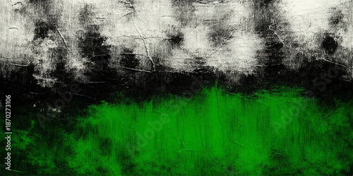 Abstract green grunge textured background with copy space