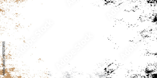 Abstract grunge background with black ink splat pattern featuring watercolor paint splashes and liquid green stains on a dirty paper texture design