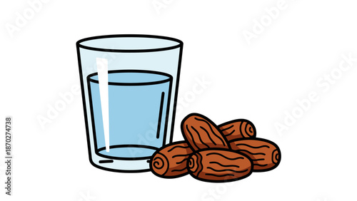 Refreshing Drink and Fruit Medjool Food Item for Sustenance