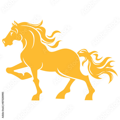 Fire Horse Chinese Lunar New Year Sign Vector Illustration