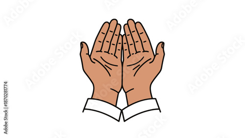 Open Hands Raised in Prayer or Supplication