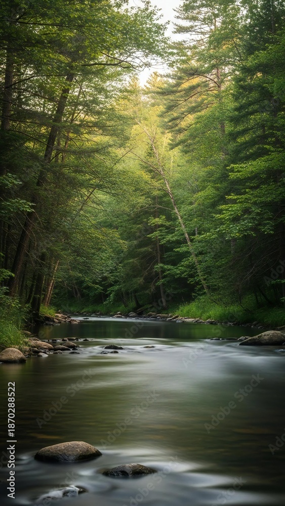 Obraz premium Serenity of a Forest Stream