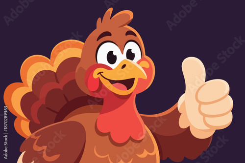 Turkey Mascot Cartoon Character Illustrator Artwork Creative Design Template 