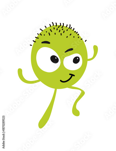 Happy Lemon Cartoon Character Flat Vector Illustration