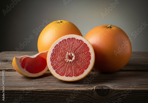 Rustic Grapefruit Still Life