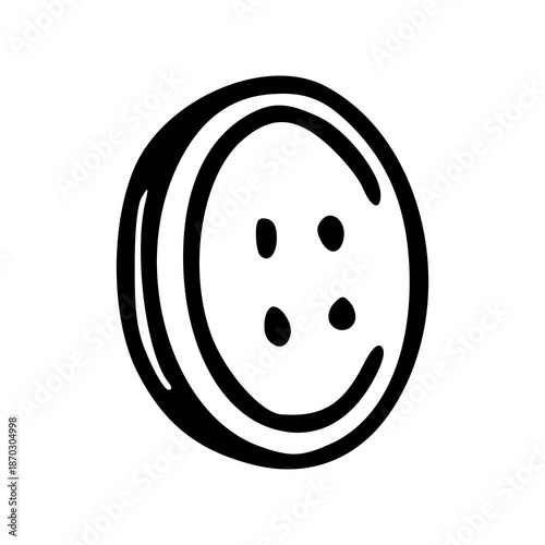 vintage old school sewing button illustration