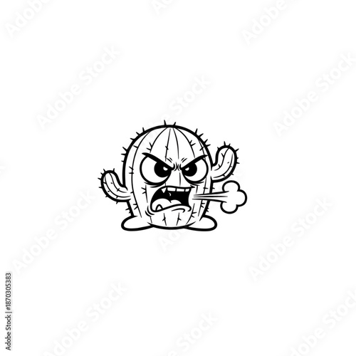 Angry Cartoon Cactus