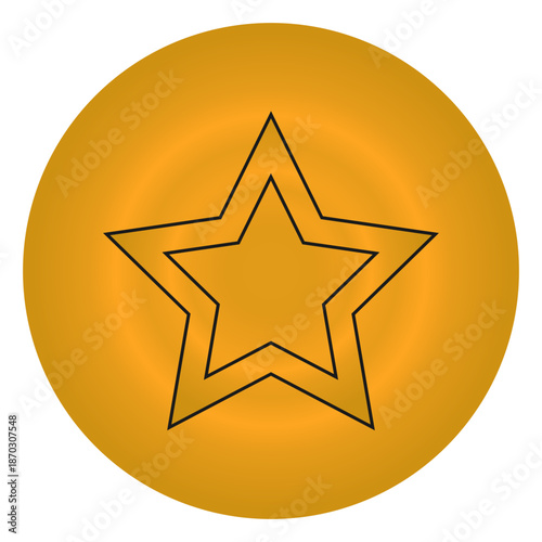 South Korean honeycomb toffee. Dalgona candy.a candy star illustration. Sign, symbol, icon or logo. Vector illustration.