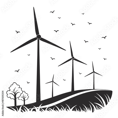 wind turbines farm