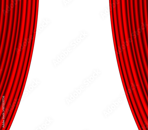 curtains open with a white/transparent background
