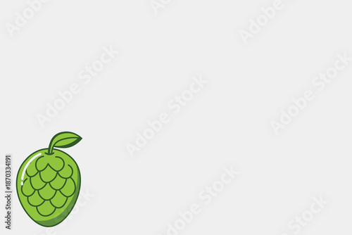 Soursop vector on grey background