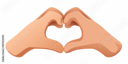Hands forming a heart shape with fingers a symbol of love and affection