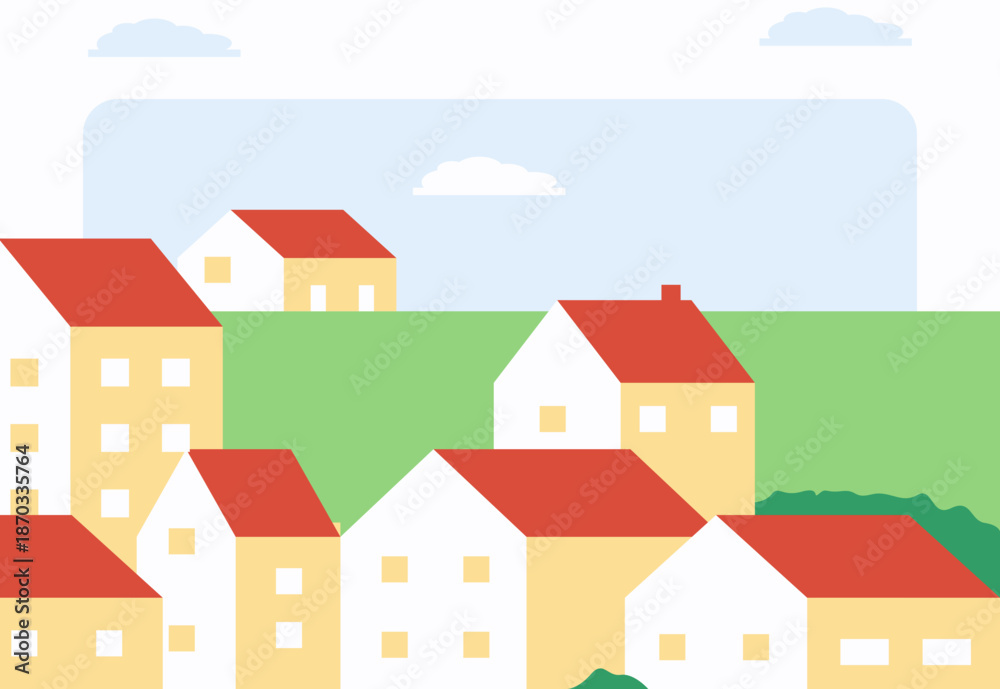 Fototapeta premium Location Landscape Illustration Element