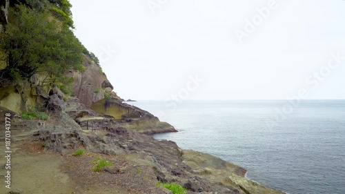 三重県熊野市　鬼ヶ城の風景