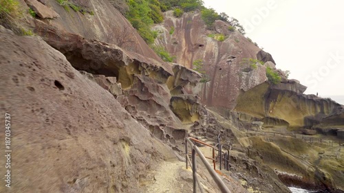 三重県熊野市　鬼ヶ城の風景