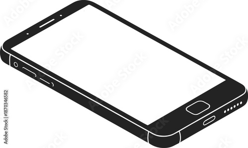 mobile phone with blank screen