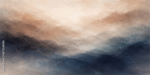 Dramatic storm clouds and blue sky over the city at sunset