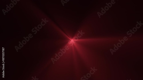 Abstract Red Light Rays Emission with Dark Background, Digital Graphic, Studio Environment, Frontal View, Light Concept