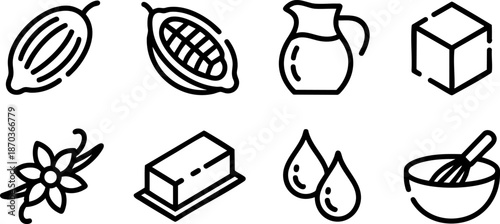 Nuts Seeds and Natural Food Line Icons Set Healthy Organic Ingredients Symbols