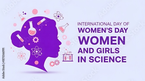 International women's day celebrating women and girls in science