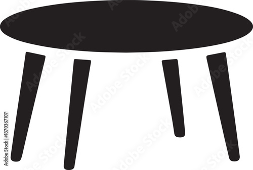 Coffee table icon vector sign and symbol isolated on transparent background coffee table concept