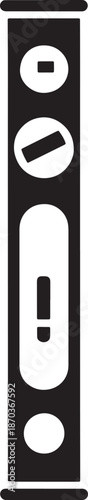 Professional spirit level tool icon illustrating accurate measurement of horizontal and vertical planes.