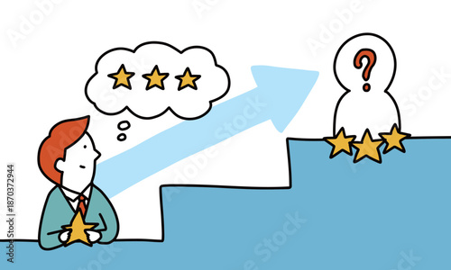 グレードや評価を上げたい人のイメージイラスト