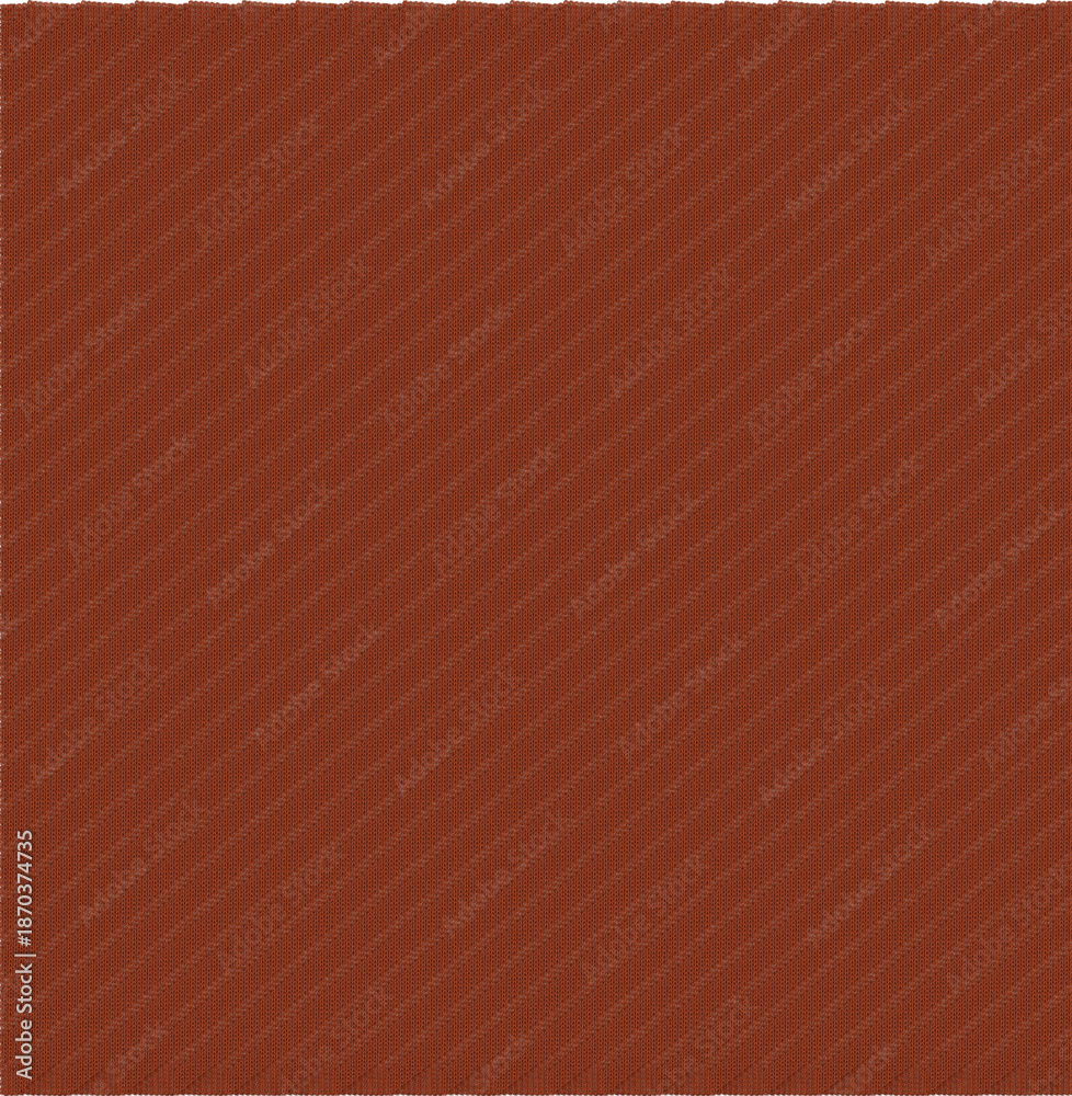 Fototapeta premium Warm reddish-brown ribbed fabric texture background with fine vertical stripes isolated on transparent background
