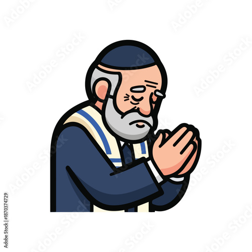 A bearded man in prayer