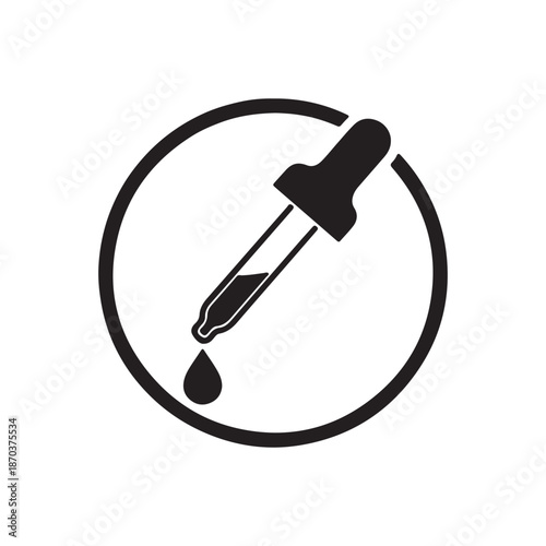 Dropper icon vector logo template illustration
