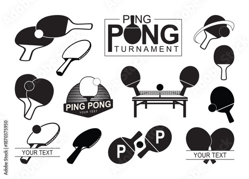 Ping Pong vector, Ping Pong Clipart, Ping Pong silhouette