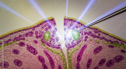 Microscopic exploration into plant cellular structure and tissue differentiation via