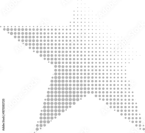 Wallpaper Mural halftone dot pattern for background element in star shape Torontodigital.ca