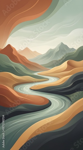 landscape with mountains
