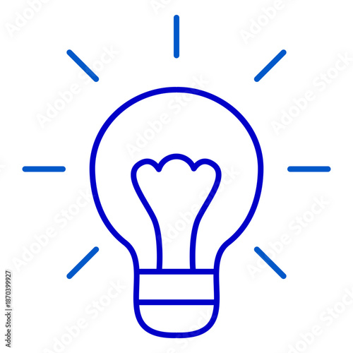 Light bulb idea line icon