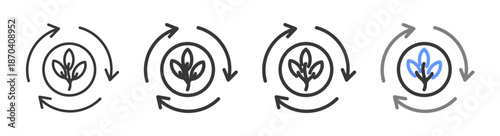The Ultimate Regenerative Styles with Variations Line of icon set vector illustration