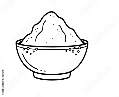 Bowl of fluffy white substance