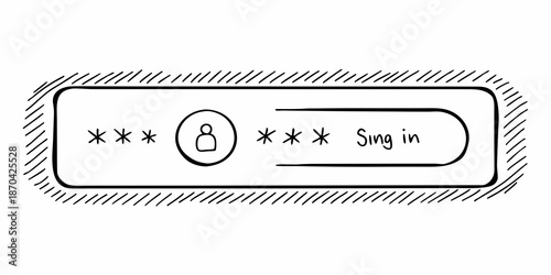 A sketch of a rectangular stamp with a number eight and text inside
