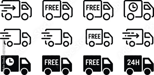 Delivery trucks Vector