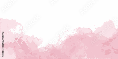 Soft pink watercolor clouds create a gentle and abstract background texture