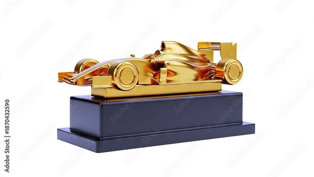 Obraz premium Golden Formula 1 Car Trophy