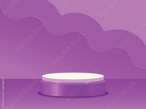 Modern purple podium minimalist background