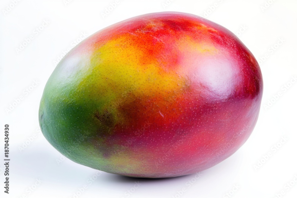 Fototapeta premium A Perfectly Ripe Mango with Smooth Gradient Skin