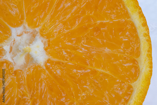 Fotografi Vibrant fruit interior, Crosssection of citrus revealing nutrients and juicy seg
