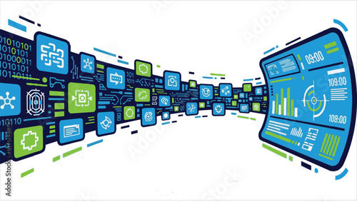 Network Internet and Social Media Mascot Vector Illustration generative ai