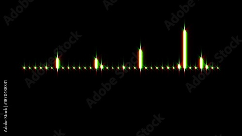 Audio visualizer waveform animation featuring blue sound spectrum, music frequency equalizer, mic icon motion, black backgrounds, seamless 4K loop for podcasts, dJ videos and motion graphics