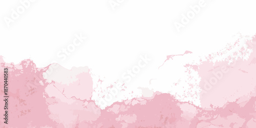 Soft pink watercolor wash with abstract shapes and a bright white center